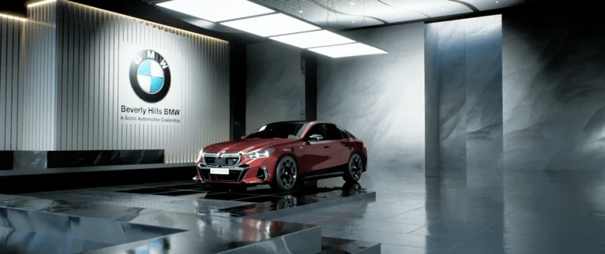 Automotive configurator — BMW in Beverly Hills showroom environment