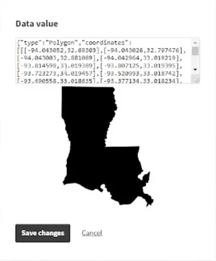 GeoJSON map visualisation styled to article