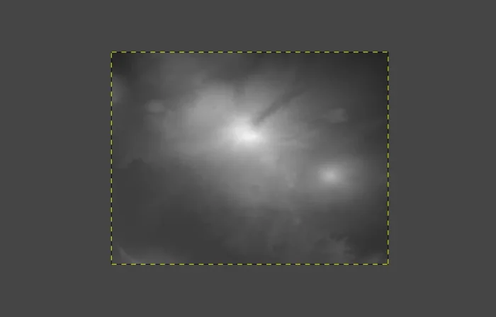 Raw GeoTIFF elevation data — grayscale height map with bounding box