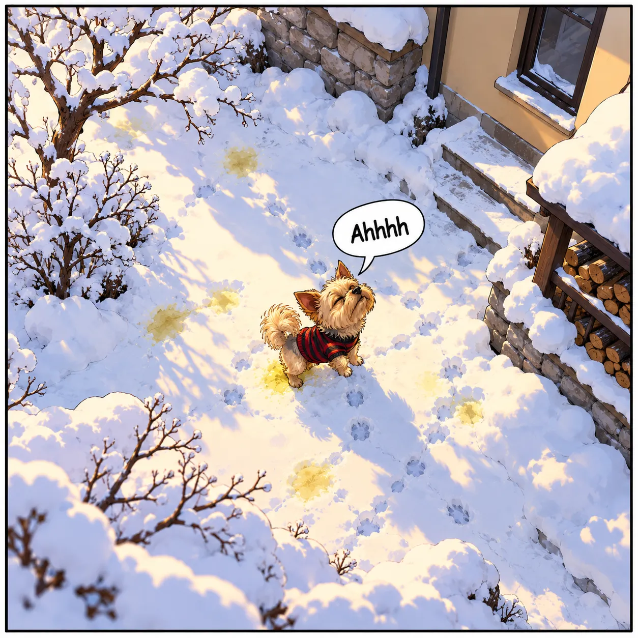 The Writing on the snow — slide 4