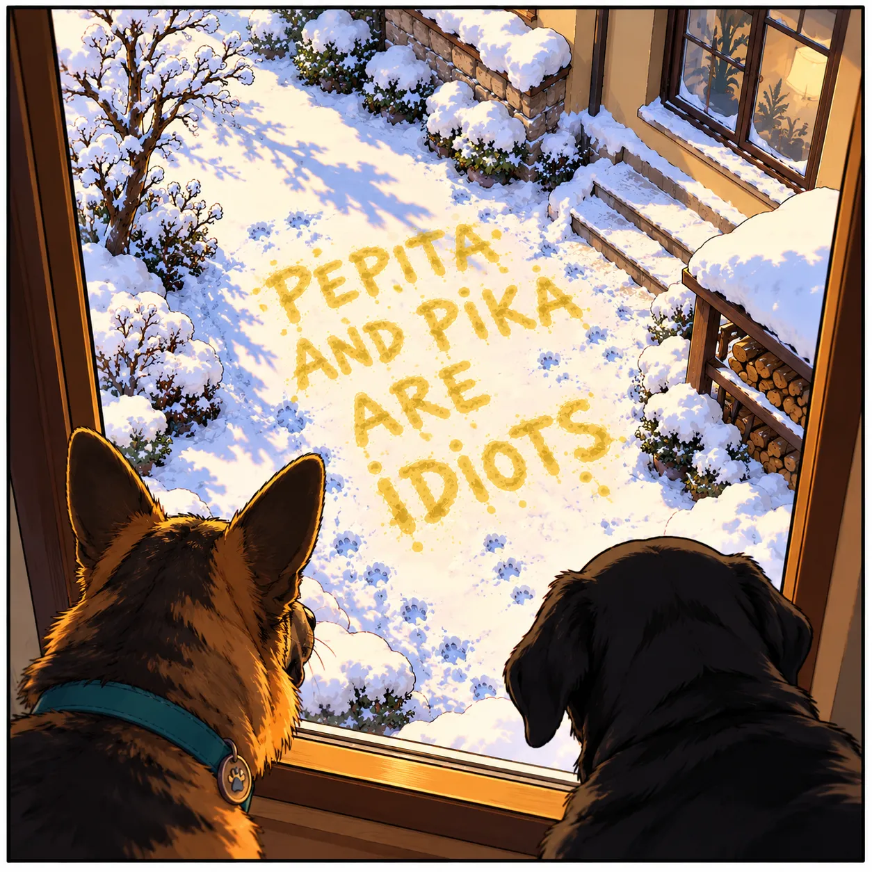 The Writing on the snow — slide 5